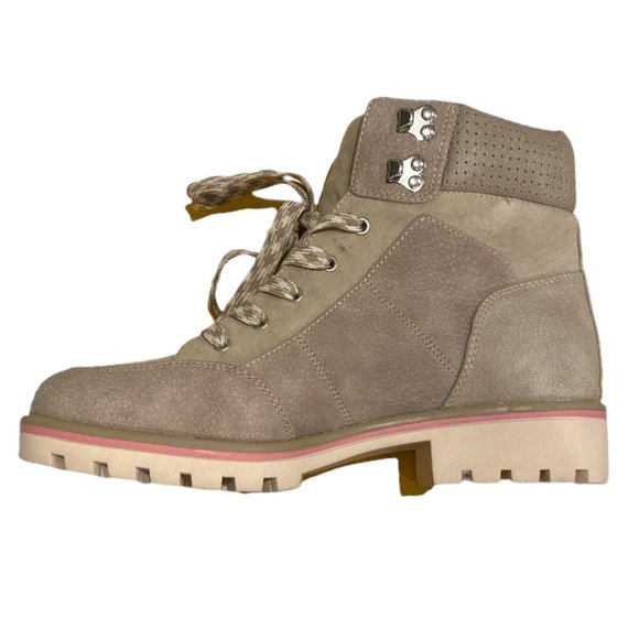 Sole Society So-Taleese Glaze White Joey Boot Taupe Cream Gray Size 8 Womens - Picture 6 of 9